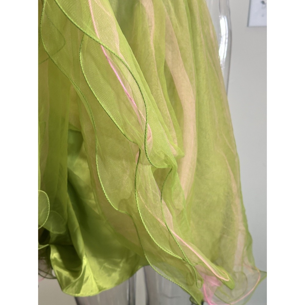 BG Haute Mini Dress Women Size‎ 6 Pink Green Formal Fairy Homecoming Tulle Y2K - Picture 6 of 12